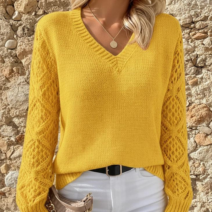 Bria | Elegante V-Ausschnitt-Pullover