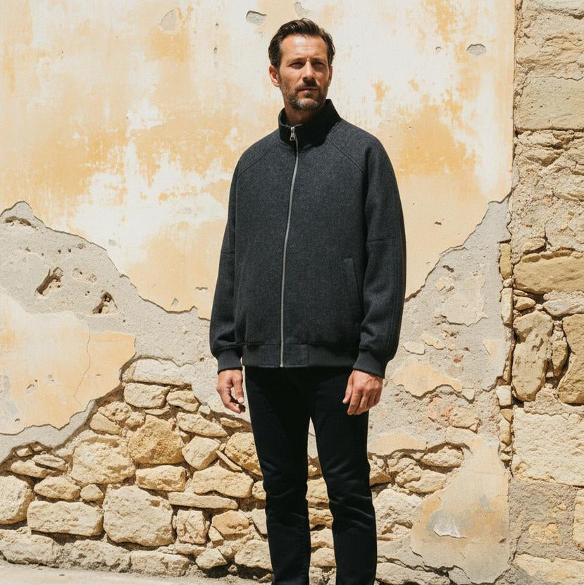 Madne | Klassische kastig geschnittene Wollmix-Jacke
