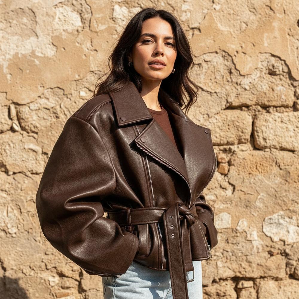 Seron | Oversized Gegürtelte Jacke