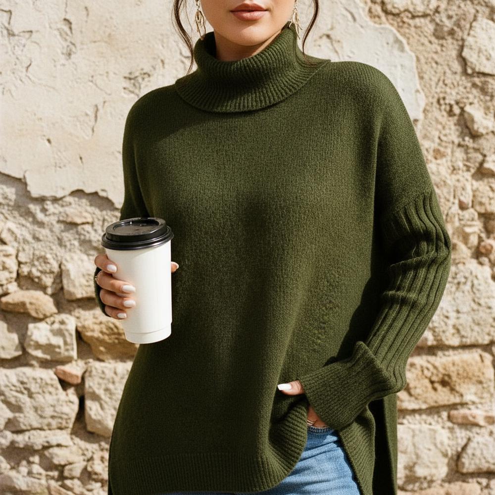 Coven | Gestrickter Weiter Rollkragenpullover