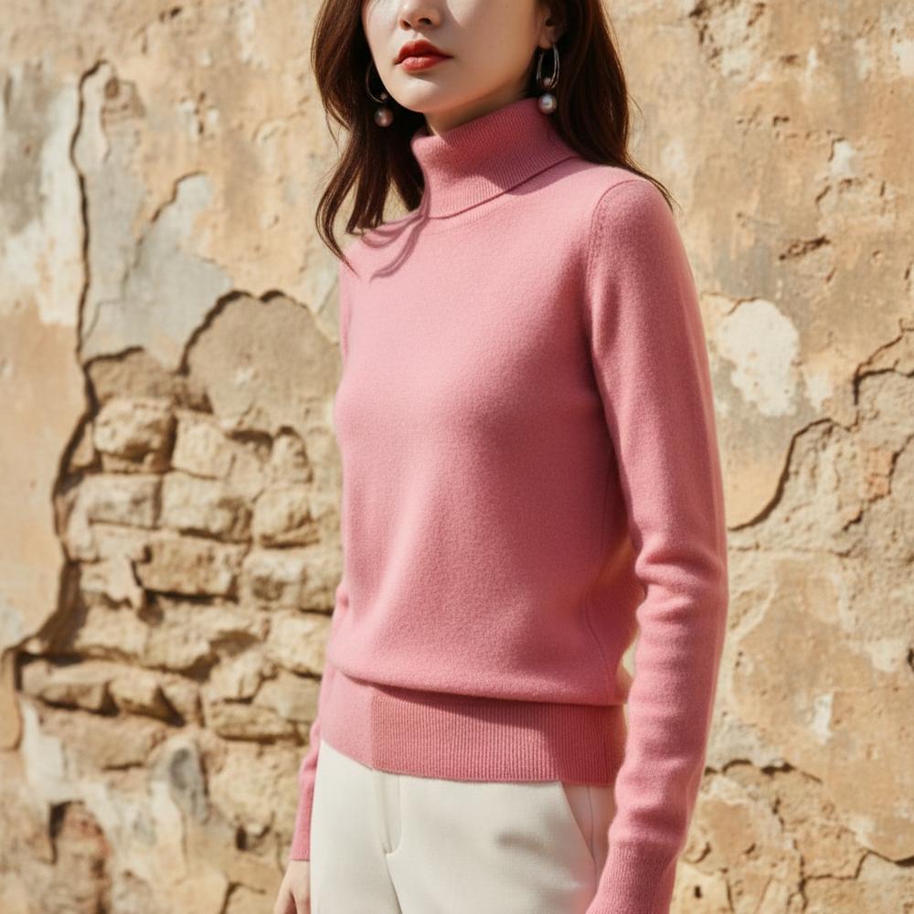Lever | Feingestrickter Langärmliger Rollkragenpullover