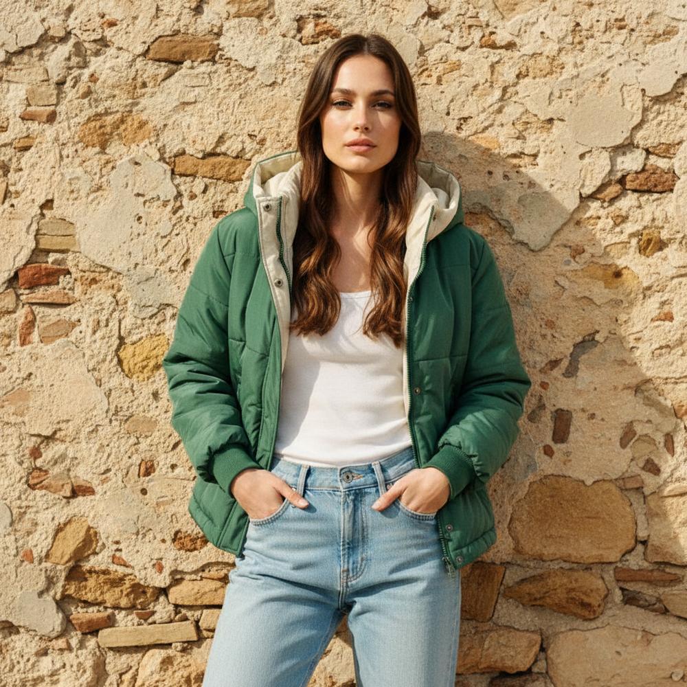 Yolev | Gesteppte Kapuzen Jacke