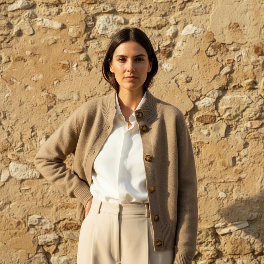 Lasin | Hochgeschlossener Geknöpfter Cardigan