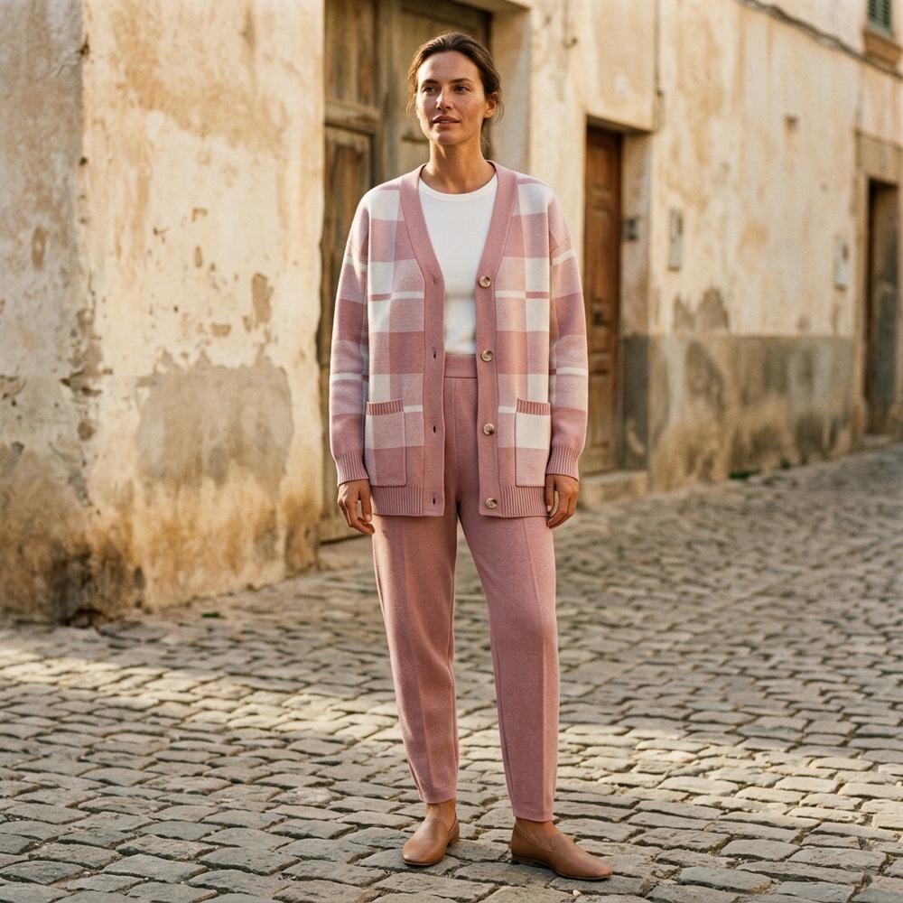 Daver | Gestrickter Karierter Anzug