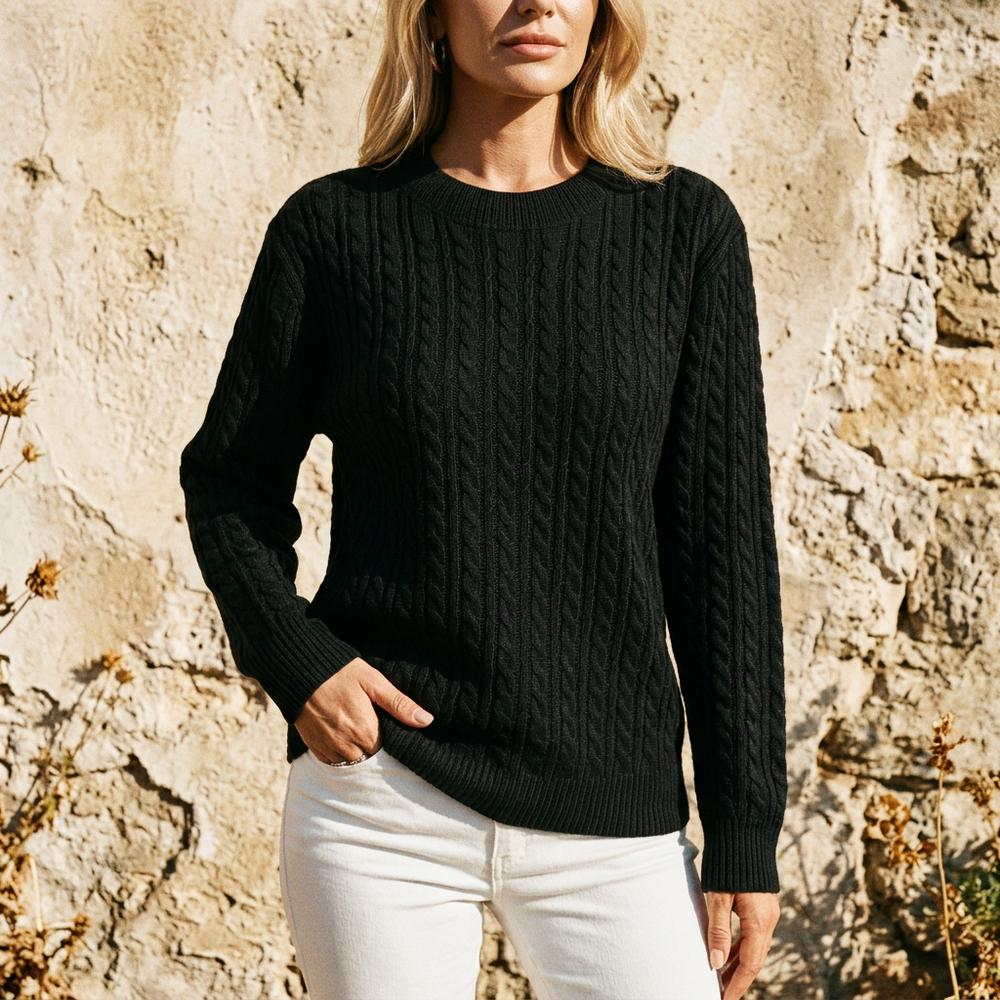 Vavin | Zopfgestrickter Langärmeliger Pullover