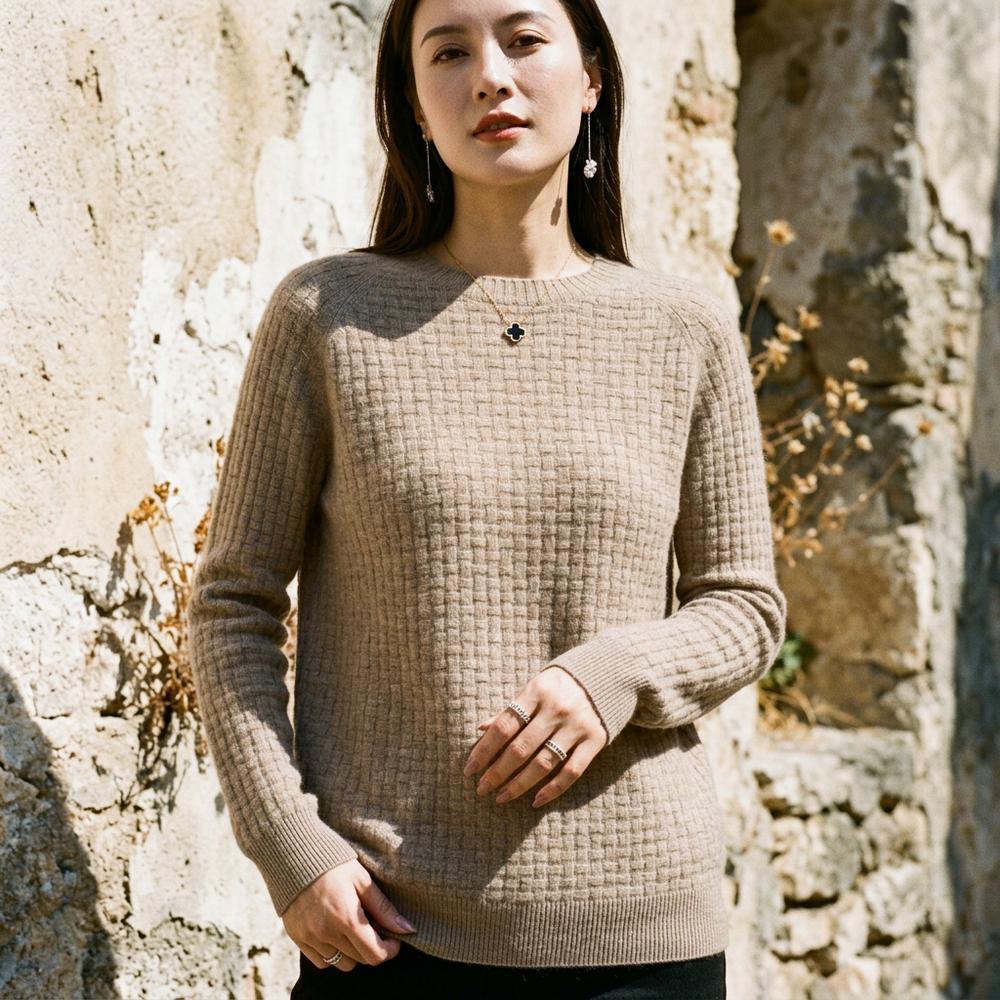Rilan | Strukturierter Langärmliger Pullover
