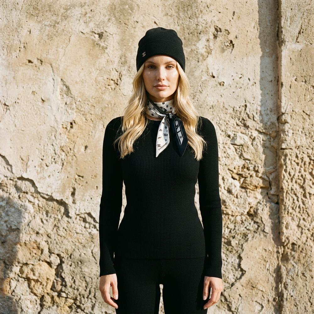 Tivan | Gerippter Langärmliger Pullover
