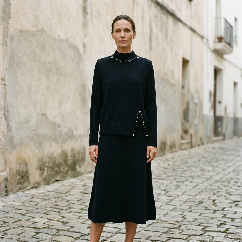 Lylev | Asymmetrischer Verzierter Pullover