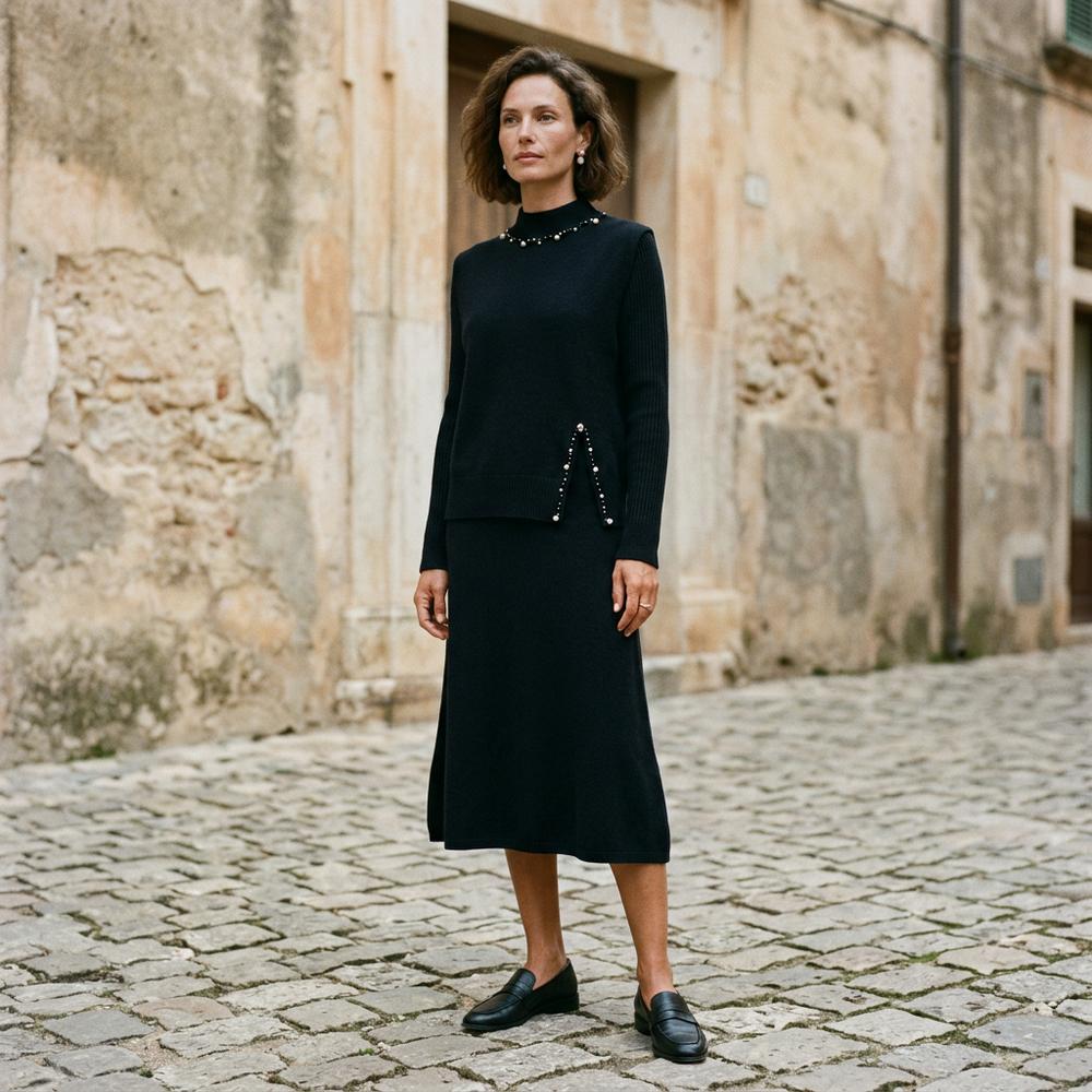 Lylev | Asymmetrischer Verzierter Pullover