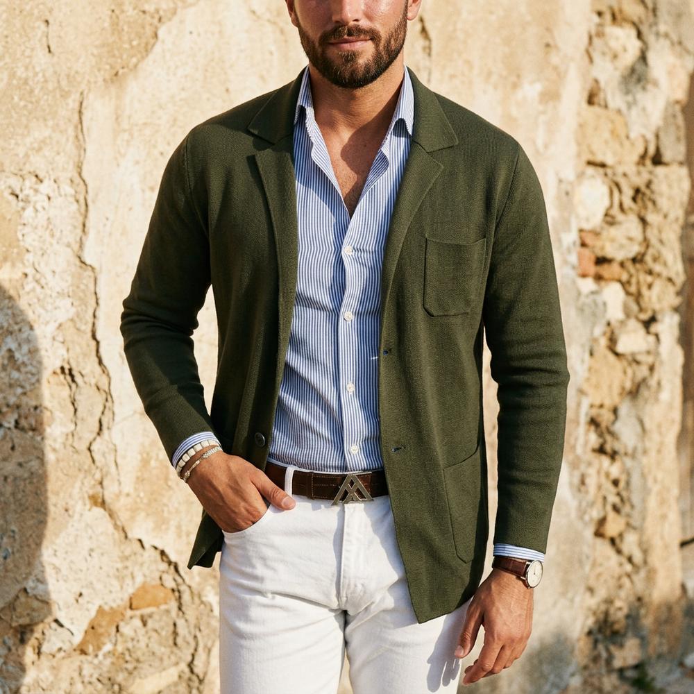 Vevin | Einreihige Feingestrickte Strickjacke