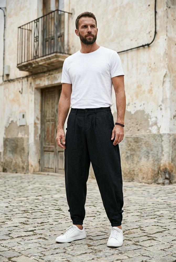 Macys Wear - Lolin | Locker Geschnittene Elastische Hose Herren