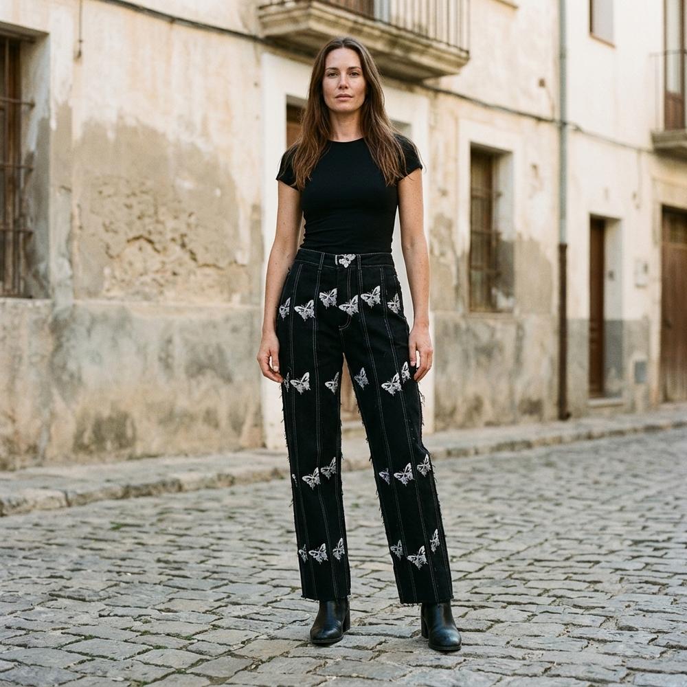 Macys Wear - Vavin | Bestickte Baumwoll Hose Unisex