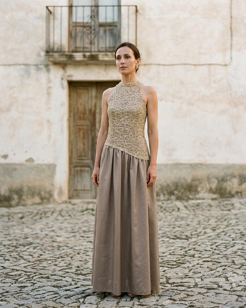 Macys Wear - Cosel | Bodenlanges Spitzenbesetztes Kleid Damen