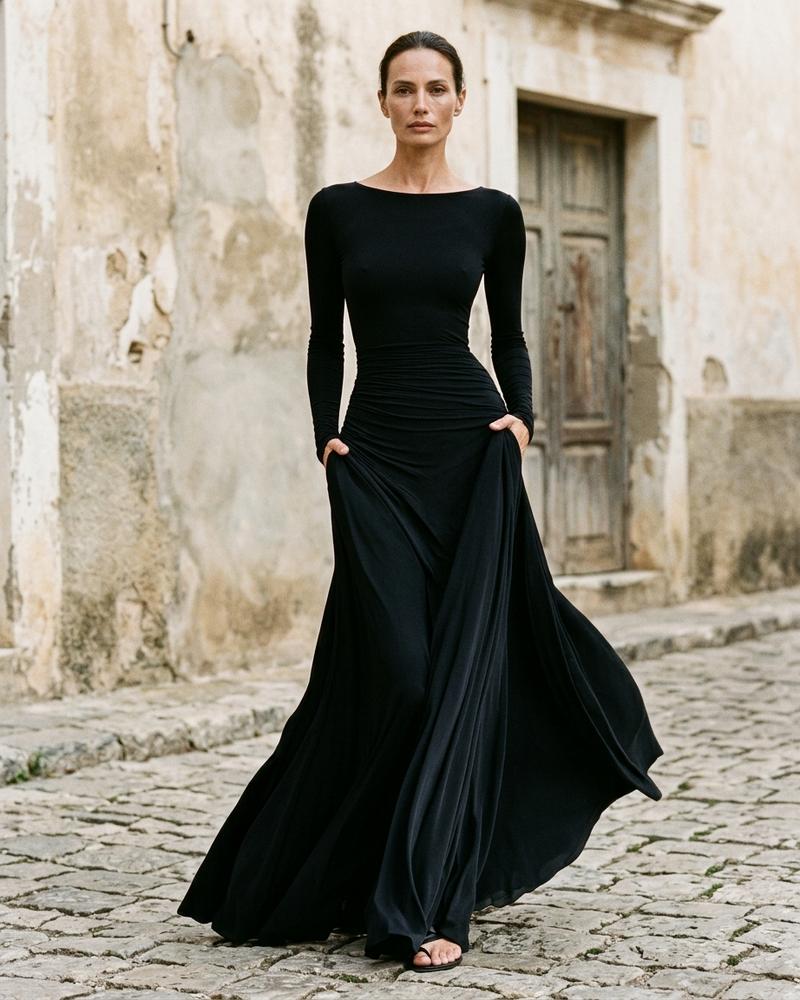 Macys Wear - Zeven | Langärmliges Tailliertes Kleid Damen