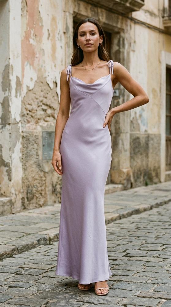 Macys Wear - Radar | Drapiert Satinartig Kleid Damen