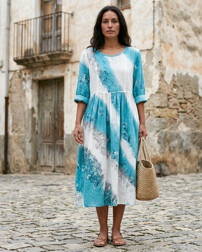 Macys Wear - Lasen | Gemustertes Tailliertes Kleid Damen