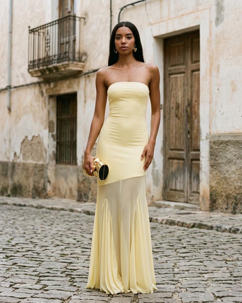 Macys Wear - Nomin | Trägerloses Transparentes Kleid Damen