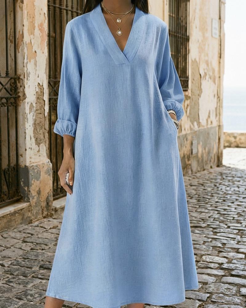 Macys Wear - Valom | Langärmlig Locker Kleid Damen