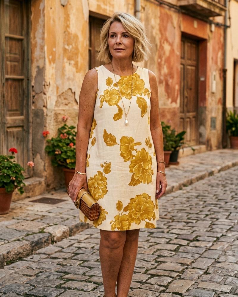 Macys Wear - Viren | Ärmellos Gemustert Kleid Damen