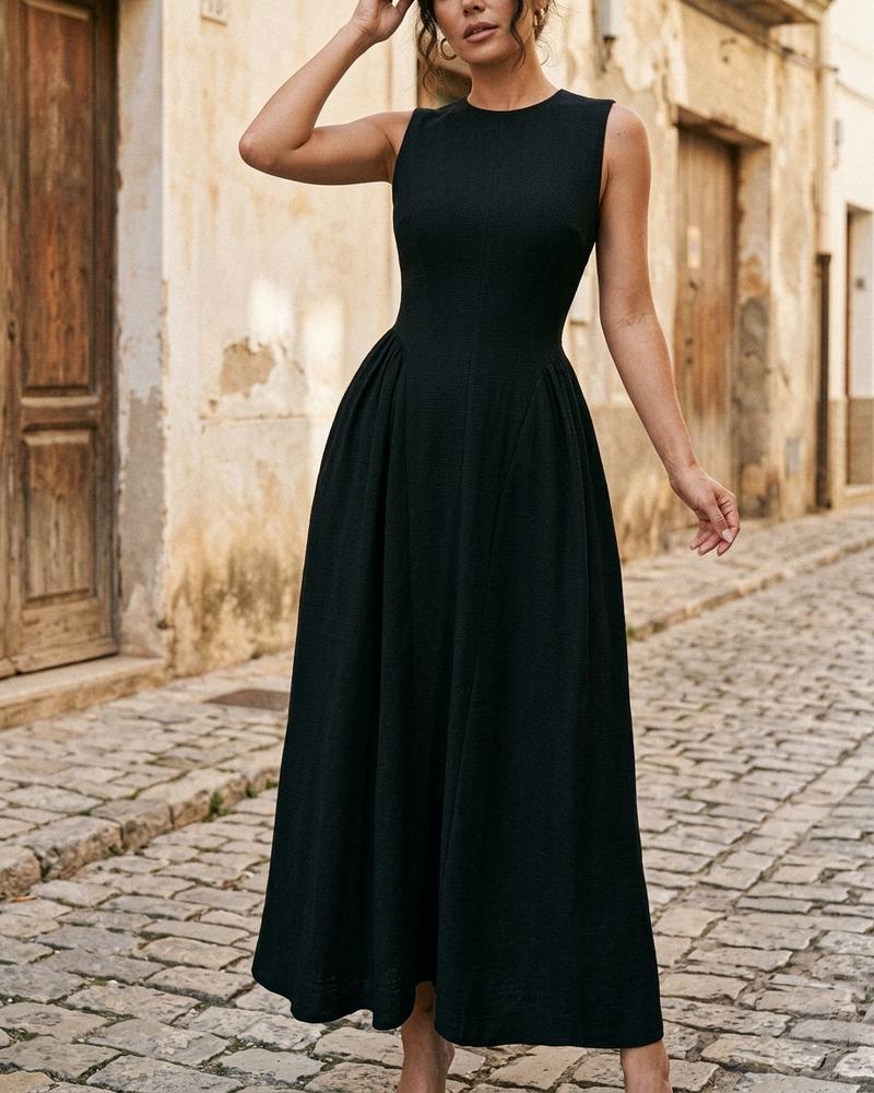 Macys Wear - Arran | Ärmellos Tailliert Kleid Damen