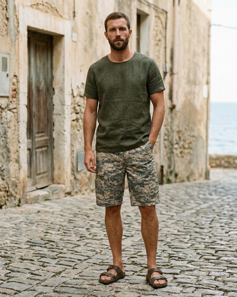Macys Wear - Novar | Kurze Gemusterte Hose Herren