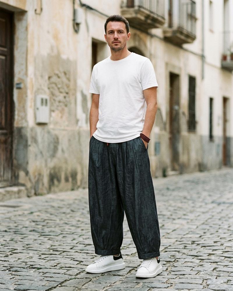 Macys Wear - Tiven | Weit Geschnittene Strukturierte Hose Unisex