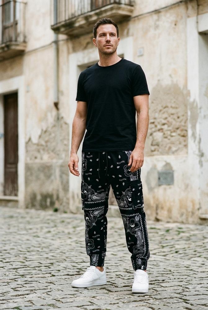Macys Wear - Tiran | Gemusterte Konische Hose Unisex