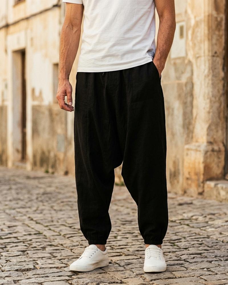 Macys Wear - Sadar | Weit Geschnittene Baumwoll Hose Unisex
