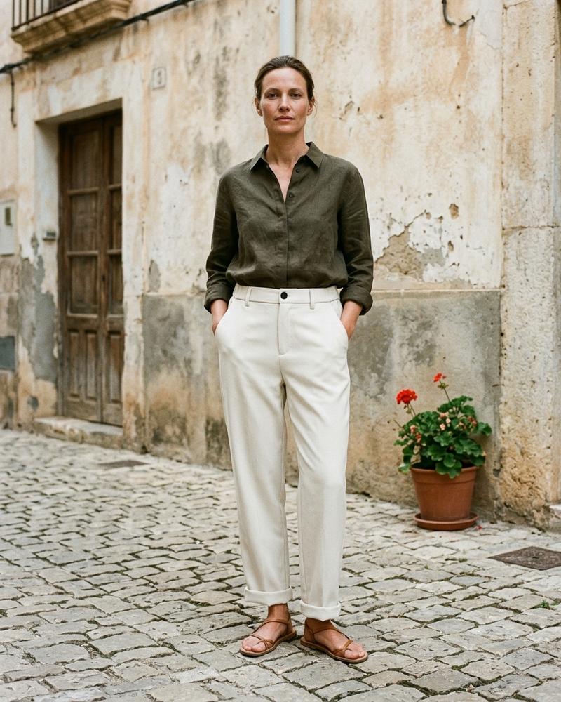 Macys Wear - Minav | Gerade Geschnittene Twill Hose Unisex