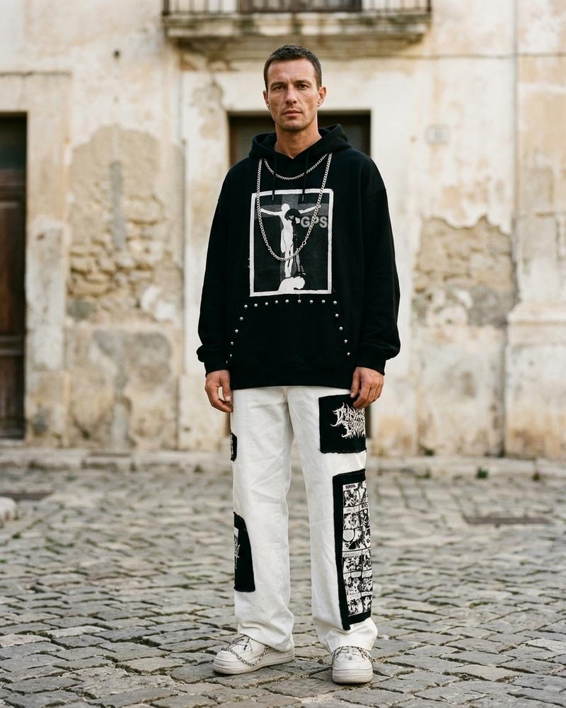 Macys Wear - Levar | Gepatchte Baumwoll Hose Unisex