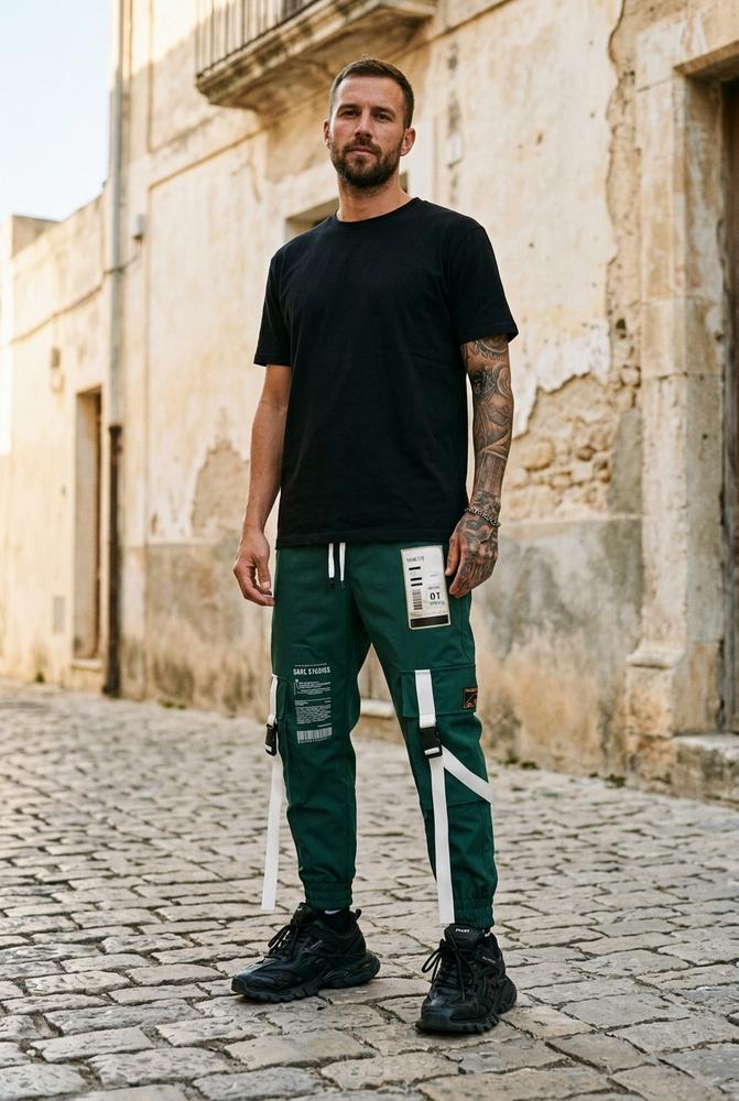 Macys Wear - Yonal | Applizierte Schmal Zulaufende Hose Unisex