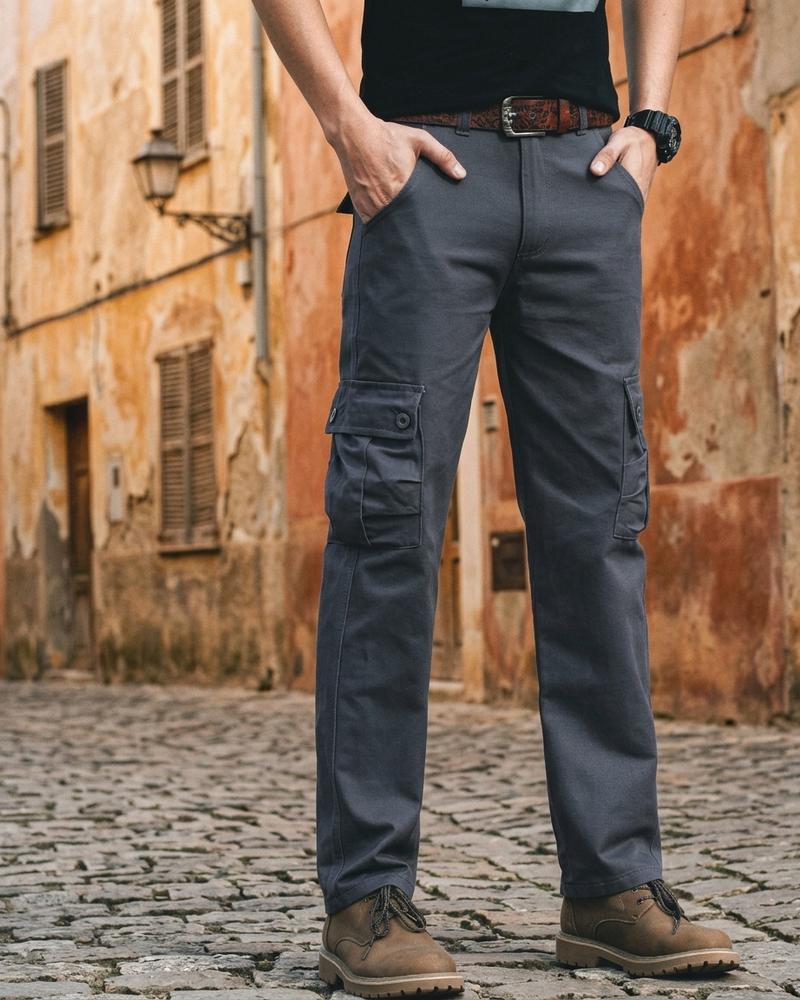 Macys Wear - Semin | Gerade Geschnittene Baumwoll Hose Herren