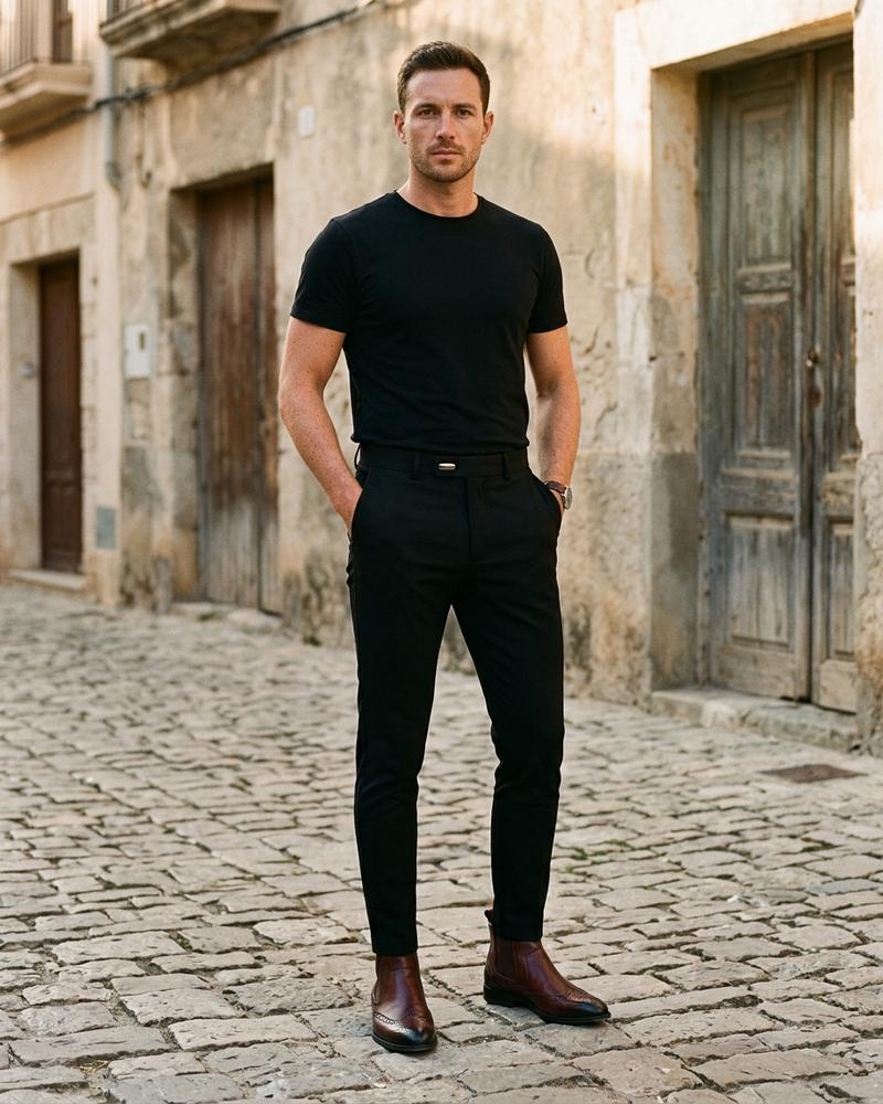 Macys Wear - Rinal | Schmale Glatte Hose Herren