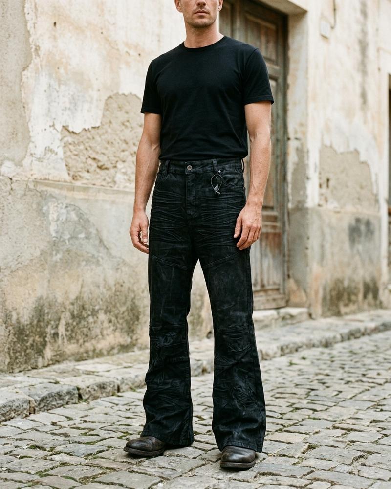Macys Wear - Takar | Ausgestellte Beschichtete Hose Unisex