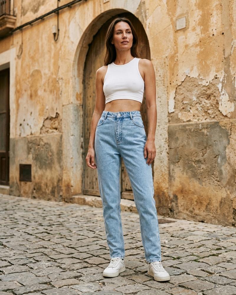 Macys Wear - Mator | Hoch Tailliert Baumwoll Hose Damen
