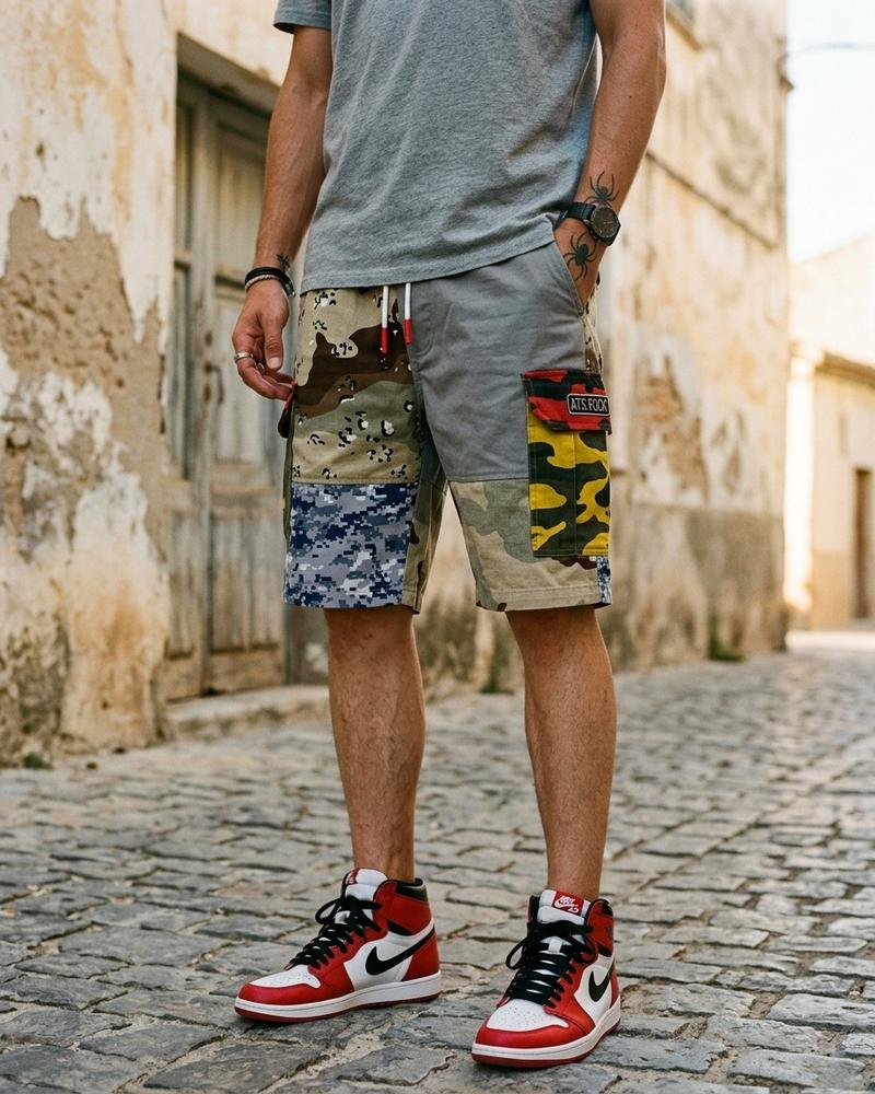 Macys Wear - Kafal | Gepatcht Gemustert Hose Herren