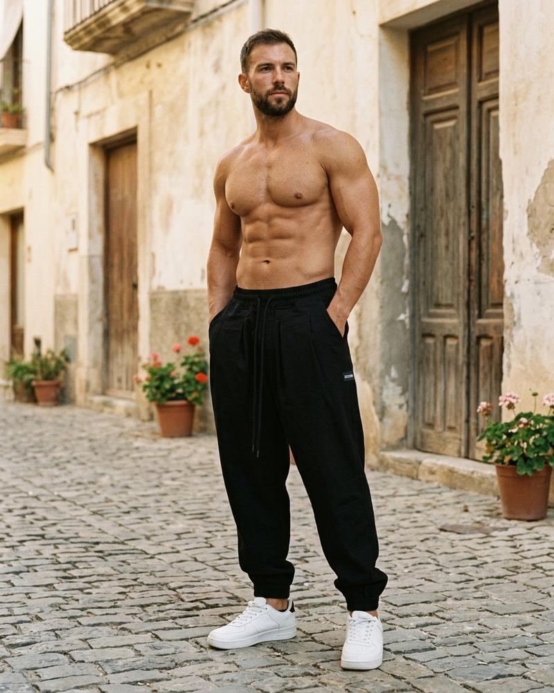 Macys Wear - Lafed | Weit Geschnittene Baumwoll Hose Herren