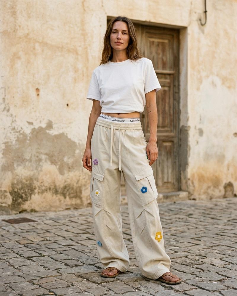 Macys Wear - Lufav | Applizierte Weit Geschnittene Hose Unisex