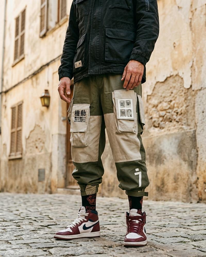Macys Wear - Napen | Zweifarbige Aufgesetzte Hose Unisex