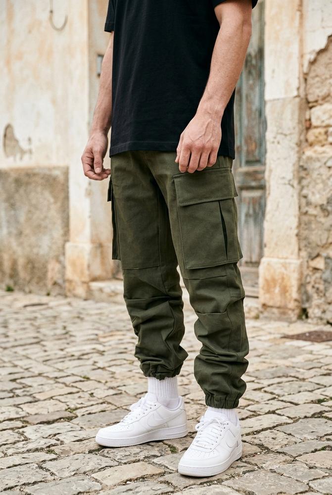 Macys Wear - Yozor | Aufgesetzte Baumwoll Hose Herren
