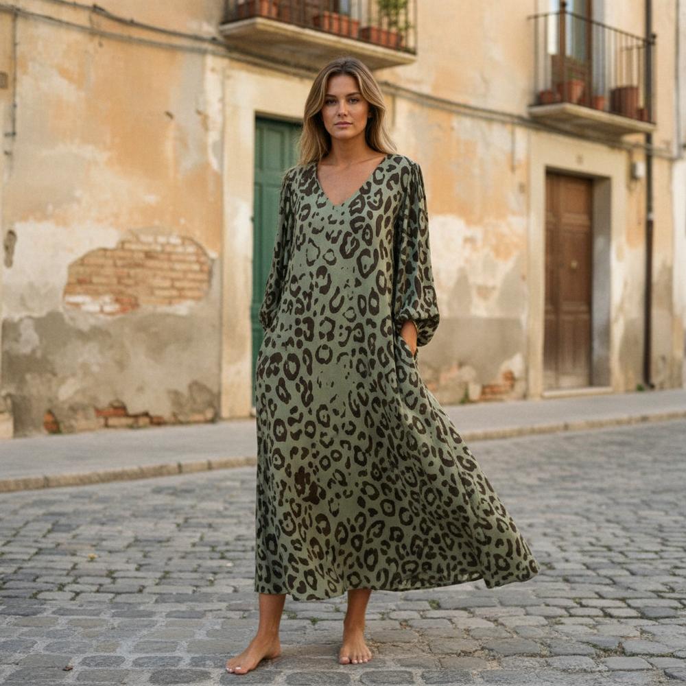 Kaila | Elegantes Leopardenmuster Kleid