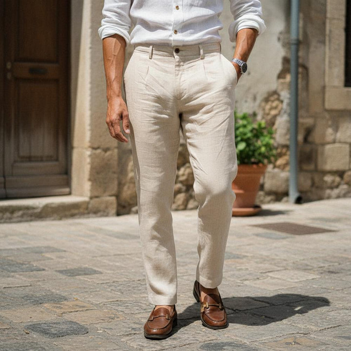 Lorenzo | Lockere Leinen Hose