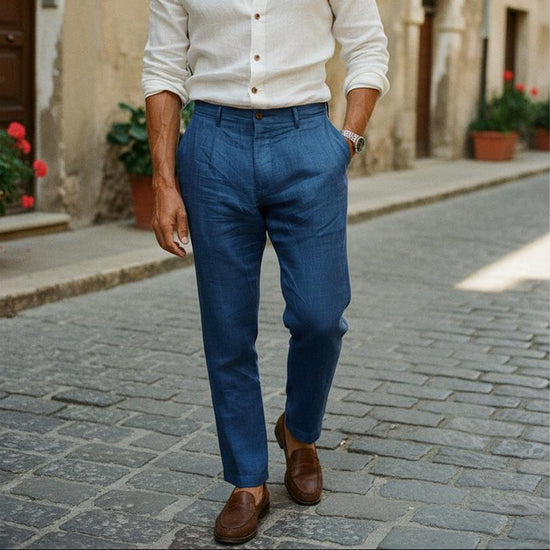 Lorenzo | Lockere Leinen Hose