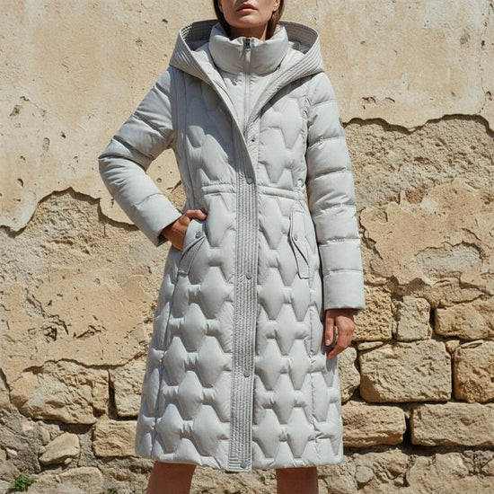 Mollie | Zeitlose elegante Longline-Hooded-Jacke