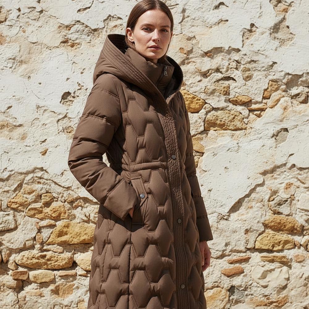 Mollie | Zeitlose elegante Longline-Hooded-Jacke