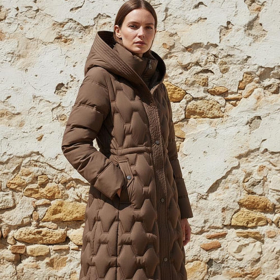 Mollie | Zeitlose elegante Longline-Hooded-Jacke