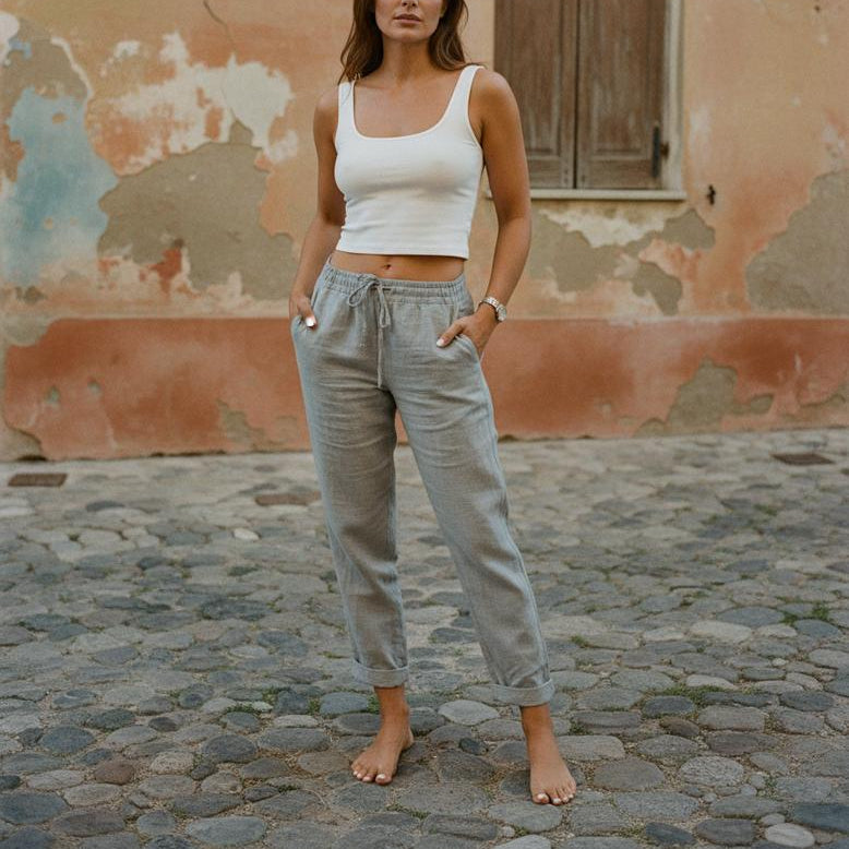 Jamina | Bequeme gerade Stoffhose