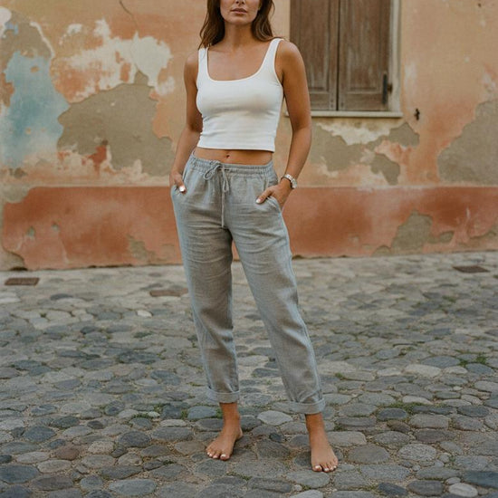 Jamina | Bequeme gerade Stoffhose