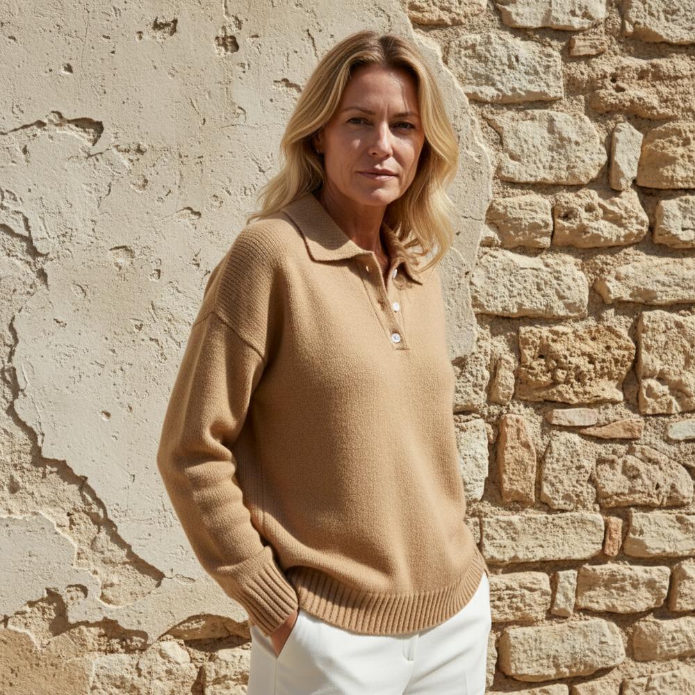 Olimpia | Klassischer knopfloser Pullover