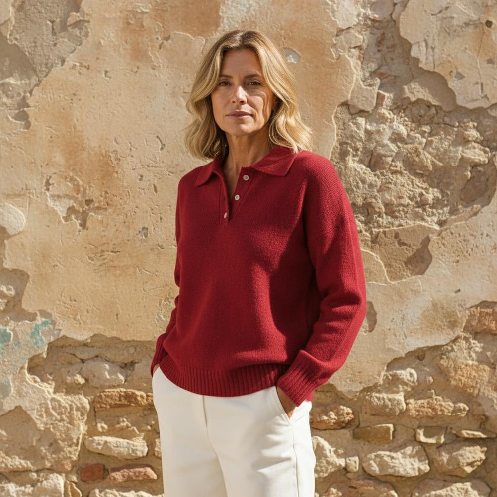 Olimpia | Klassischer knopfloser Pullover